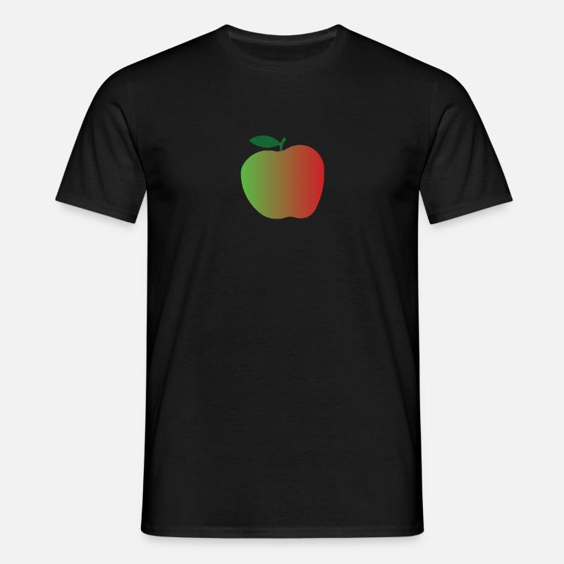 Apfel - Männer T-Shirt - Schwarz