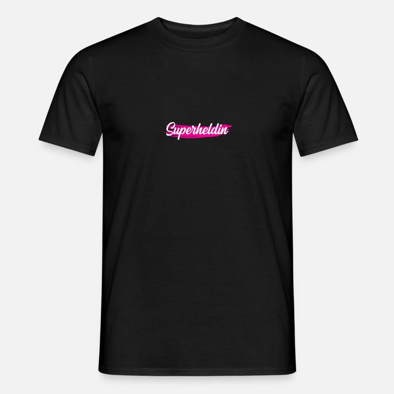 SUPERHELDIN – Hero Held Heldin - Männer T-Shirt - Schwarz
