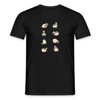 Yoga Sheeps - Männer T-Shirt - Schwarz - Vorne - AI Model Male 178 light (178cm)