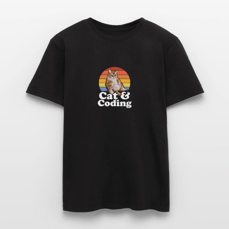 Chats et codage Codeur drôle Cat Lover Programmation T-shirt homme