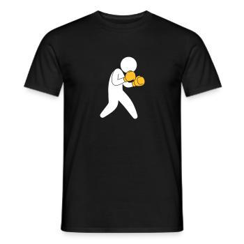 A Boxer Exercising In The Ring - Men's T-Shirt - black - Front - AI Model Male 178 light (178cm)
