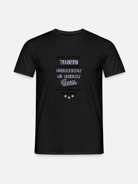 Beste Trainerin Shirt - Männer T-Shirt - Schwarz