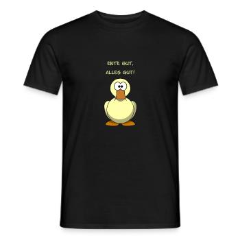 Duck good, all right! - puns - Men's T-Shirt - black - Front - AI Model Male 178 light (178cm)