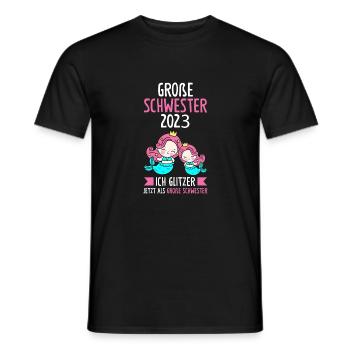 Große Schwester 2023 Meerjungfrau Grosse Schwester - Männer T-Shirt - Schwarz - Vorne - AI Model Male 178 light (178cm)