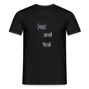 healing quotes providing support offering help - Men's T-Shirt - black - Front - AI Model Male 178 light (178cm)
