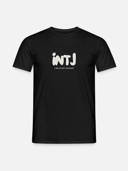 INTJ Een terughoudende visionaire MBTI-persoonlijkheid - Mænd T-shirt - sort