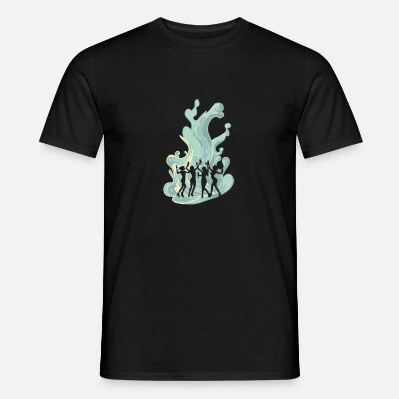 Disco Lichter Nachtleben - Männer T-Shirt - Schwarz