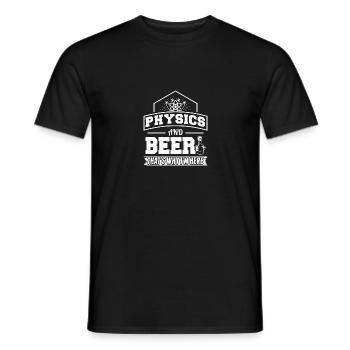 Physics AND BEER - Men's T-Shirt - black - Front - AI Model Male 178 light (178cm)