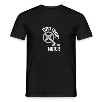 Opa fährt ohne Motor und Akku Fitness im Alter - Männer T-Shirt - Schwarz - Vorne - AI Model Male 178 light (178cm)