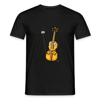Violin Laughing HARIZ Instruments Children laugh - Men's T-Shirt - black - Front - AI Model Male 178 light (178cm)
