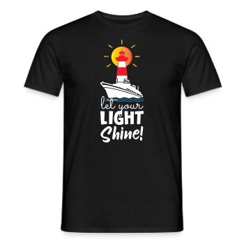 Laissez briller votre lumière Phare - T-shirt homme - noir - Devant - AI Model Male 178 light (178cm)
