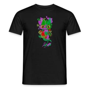 Bunter Baby Drache | Lustiger Drache Bunt - Männer T-Shirt - Schwarz - Vorne - AI Model Male 178 light (178cm)