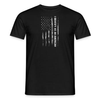 I Identify As An American - Men's T-Shirt - black - Front - AI Model Male 178 light (178cm)