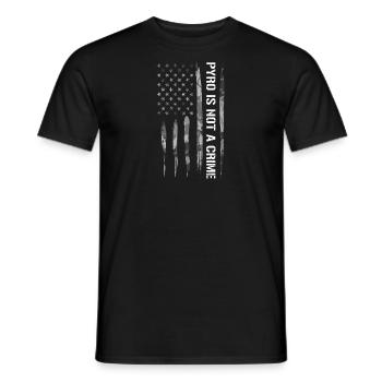Pyro Is Not A Crime - Men's T-Shirt - black - Front - AI Model Male 178 light (178cm)