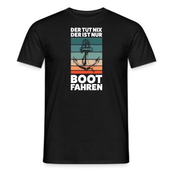 Boot Segeln Segelboot Geschenk - Männer T-Shirt - Schwarz - Vorne - AI Model Male 178 light (178cm)