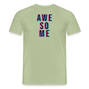 GÉNIAL - T-shirt homme - vert sauge - Devant - AI Model Male 178 light (178cm)