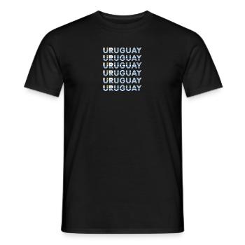 Rugby Rugby Rugby Rugby Rugby Uruguay Rugby - Men's T-Shirt - black - Front - AI Model Male 178 light (178cm)