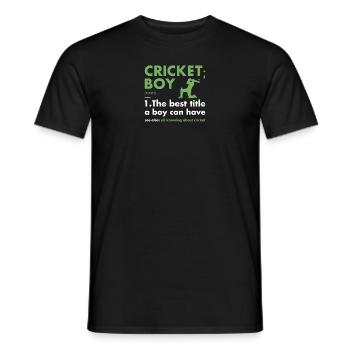 Sport Boy Definition Cricket - Men's T-Shirt - black - Front - AI Model Male 178 light (178cm)