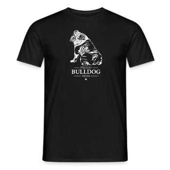 Maman bouledogue anglais bouledogue chiens Wilsigns - T-shirt homme - noir - Devant - AI Model Male 178 light (178cm)