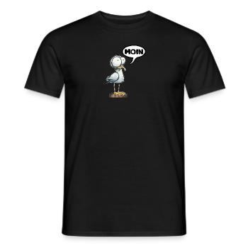 Möwe moin Norddeutschland Küste Norden - Männer T-Shirt - Schwarz - Vorne - AI Model Male 178 light (178cm)