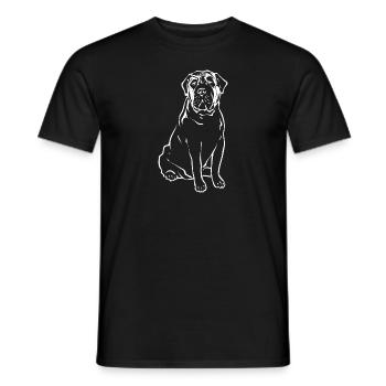 Mastiff Dog Old English Mastiff - Men's T-Shirt - black - Front - AI Model Male 178 light (178cm)