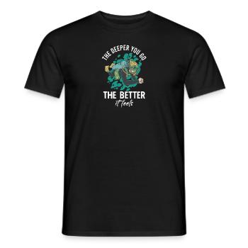 Tauchen Diving Taucherbrille Meer Sporttaucher - Männer T-Shirt - Schwarz - Vorne - AI Model Male 178 light (178cm)