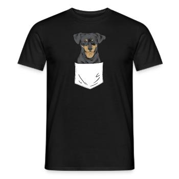 Chiweenie Chien - T-shirt homme - noir - Devant - AI Model Male 178 light (178cm)