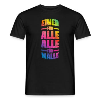 Malle all for a Mallorca saying - Men's T-Shirt - black - Front - AI Model Male 178 light (178cm)