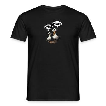 Les mouettes de Bäädden - Mouette omg moin - T-shirt homme - noir - Devant - AI Model Male 178 light (178cm)