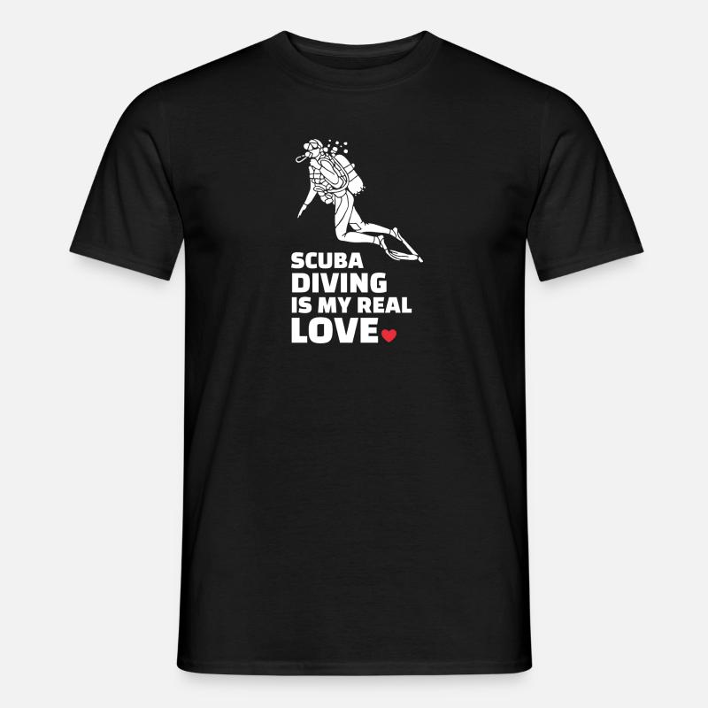 Ich Liebe Tauchen - Männer T-Shirt - Schwarz