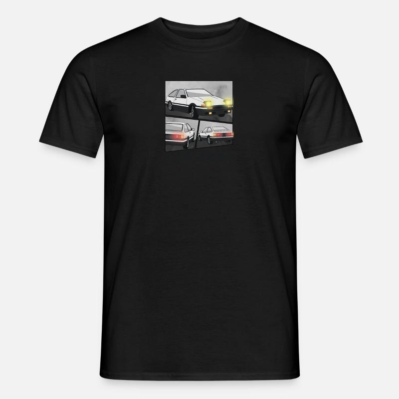 CAR COMIC / POP UP HEADLIGHTS HATCHBACK - Männer T-Shirt - Schwarz