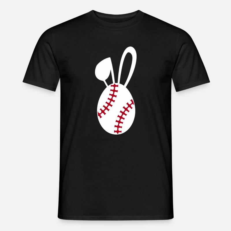 Baseball-Haschen-Emblem - Männer T-Shirt - Schwarz