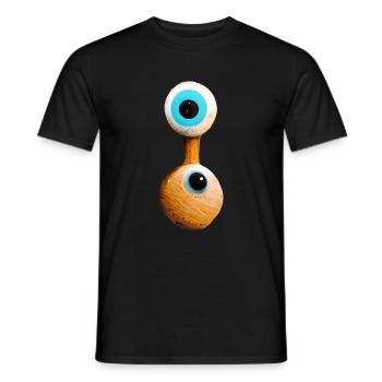 Augen Abstrakt übereinander - Männer T-Shirt - Schwarz - Vorne - AI Model Male 178 light (178cm)