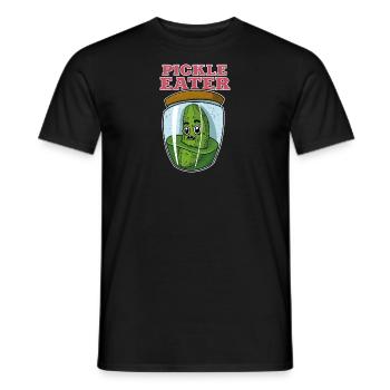 Cornichons Concombres Fruits Nourriture végétalienne Dicton - T-shirt homme - noir - Devant - AI Model Male 178 light (178cm)