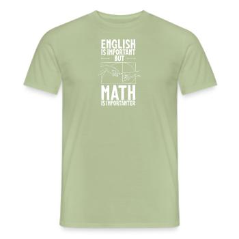 Géométrie Nombre d’or Math Fibonacci - T-shirt homme - vert sauge - Devant - AI Model Male 178 light (178cm)