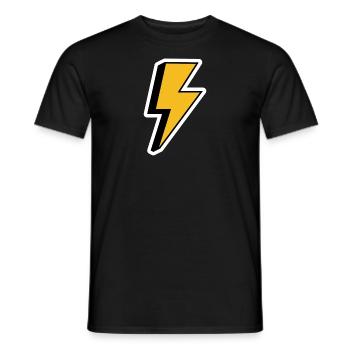 Retro Lightning - Men's T-Shirt - black - Front - AI Model Male 178 light (178cm)