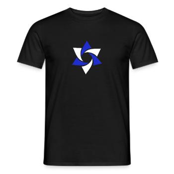 Star of David - Men's T-Shirt - black - Front - AI Model Male 178 light (178cm)