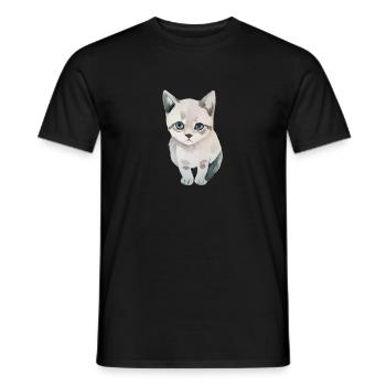 Süße Katze - Männer T-Shirt - Schwarz - Vorne - AI Model Male 178 light (178cm)