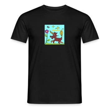 Unicorn - Männer T-Shirt - Schwarz - Vorne - AI Model Male 178 light (178cm)