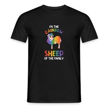I'm The Rainbow Sheep In The Family Lesbian Love G - Männer T-Shirt - Schwarz - Vorne - AI Model Male 178 light (178cm)