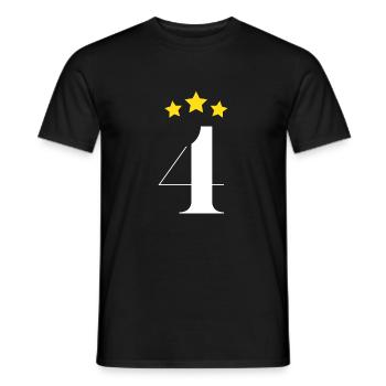 4ème anniversaire étoilé - T-shirt homme - noir - Devant - AI Model Male 178 light (178cm)