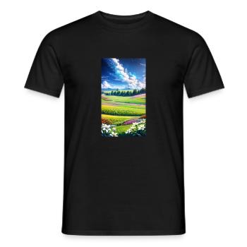 landscape, botanical, flora, climate, change - Männer T-Shirt - Schwarz - Vorne - AI Model Male 178 light (178cm)