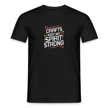 Crafts Keep My Spirit Strong Design for Beer - Men's T-Shirt - black - Front - AI Model Male 178 light (178cm)
