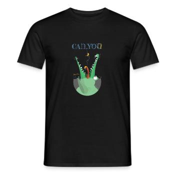 CrocoCanyon - Men's T-Shirt - black - Front - AI Model Male 178 light (178cm)