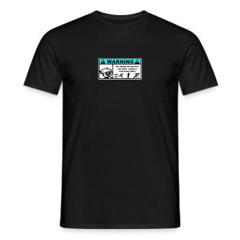 Autocollant Danger Turbo  - T-shirt homme - noir - Devant - AI Model Male 178 light (178cm)