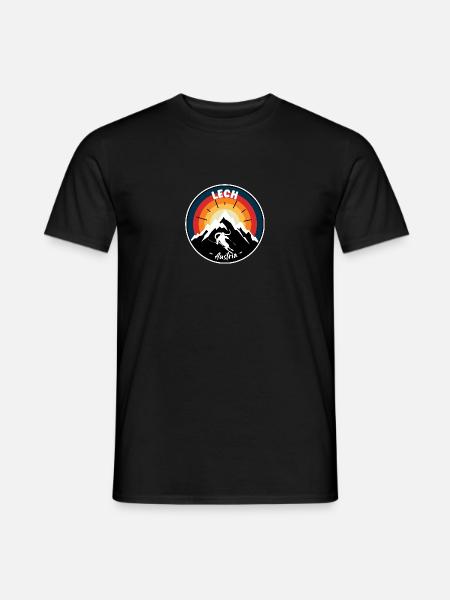 Skiing In Lech Austria Vintage - Men's T-Shirt - black