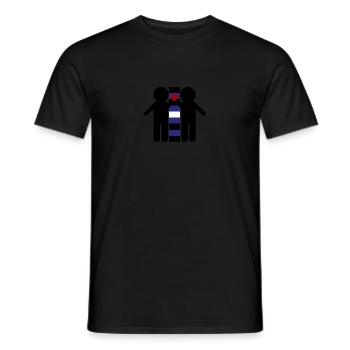 Leather Love - Men's T-Shirt - black - Front - AI Model Male 178 light (178cm)