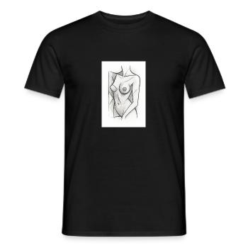 Woman Body Nature - Männer T-Shirt - Schwarz - Vorne - AI Model Male 178 light (178cm)