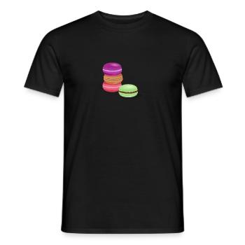 macarons - T-shirt homme - noir - Devant - AI Model Male 178 light (178cm)