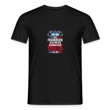 Français Français France - T-shirt homme - noir - Devant - AI Model Male 178 light (178cm)